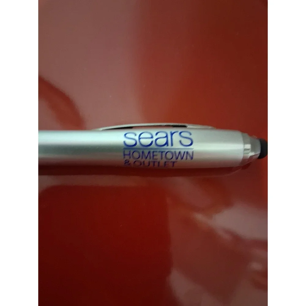 Vintage‎ Sears Honetown Outlet Metal Pen Silver Blue